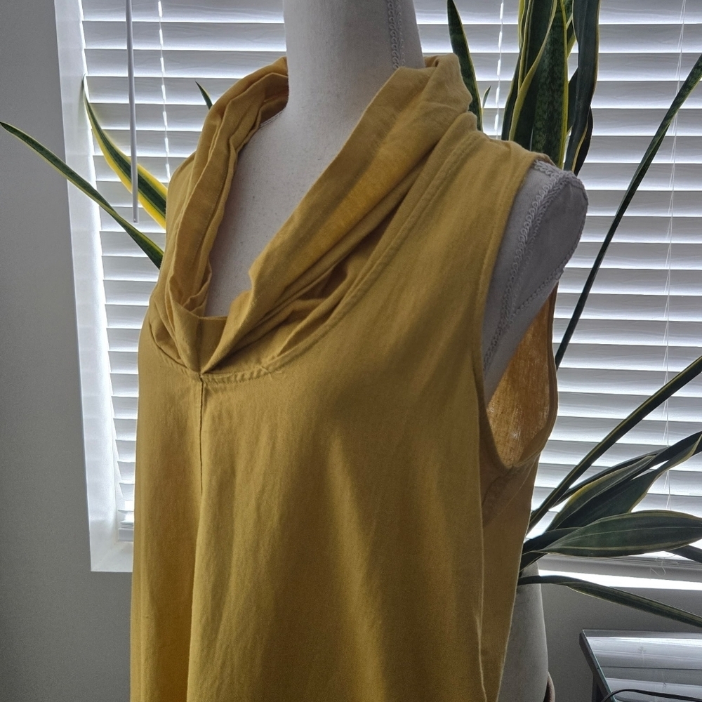 Cynthia Rowley Women Linen Blend HiLo Maxi Dress. Cowl Neck Lagenlook. Size Medi - Picture 3 of 8
